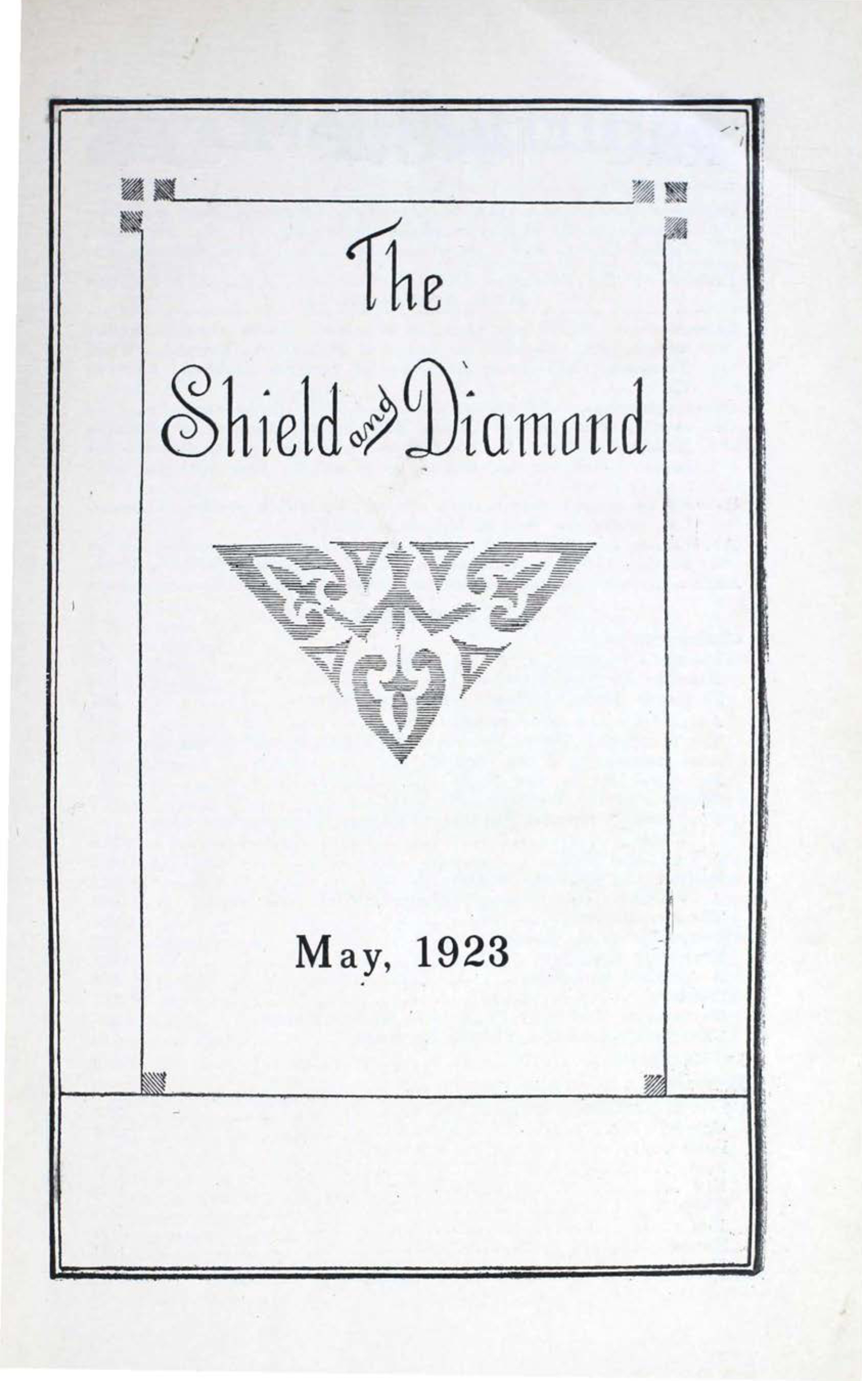 Shield and Diamond, Vol. 32, No. 3, May 1923